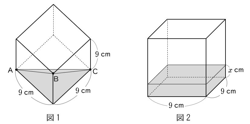 立方体の容器の図
